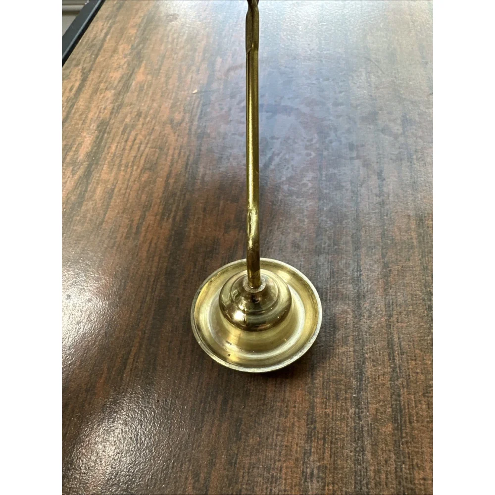 Vintage Brass Metal Candle Snuffer With Decorative Twist Design Handle 12